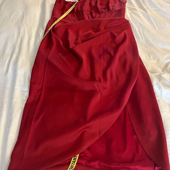 Harper Corset Satin Midi Dress (Maroon) XXL (I normally wear a size 12) - Picture 4 of 5
